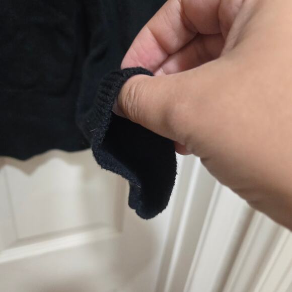 J crew sweater womens size large merino wool blend ruffle vneck sweater top - Picture 9 of 10